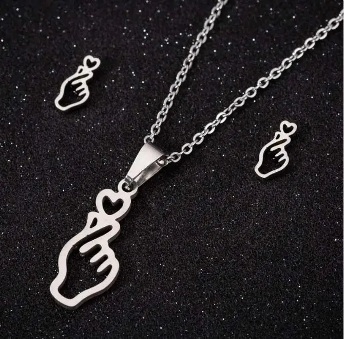 Stainless Steel Love Heart Necklaces For Women