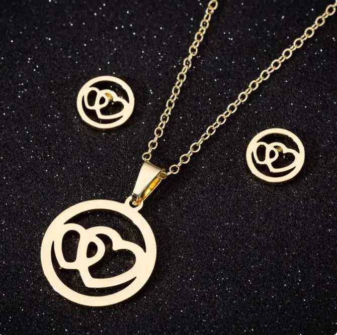 Stainless Steel Love Heart Necklaces For Women