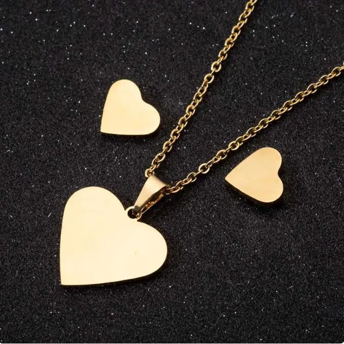 Stainless Steel Love Heart Necklaces For Women