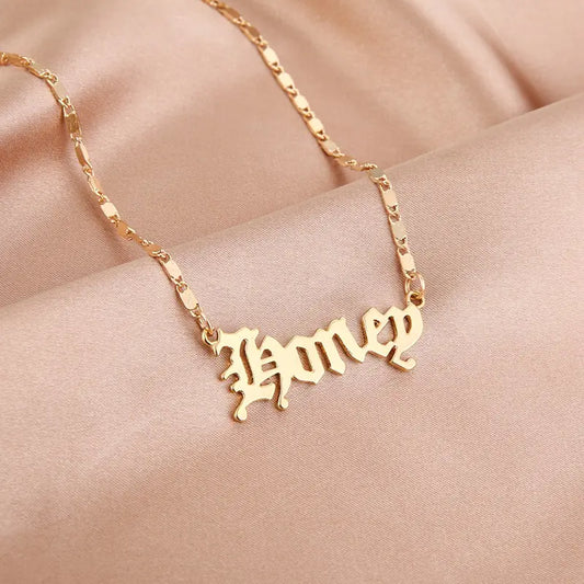 Gold Stainless Steel "Angel" and "Princess" Necklaces