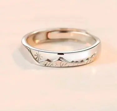 Sea and Mountain Couple Ring