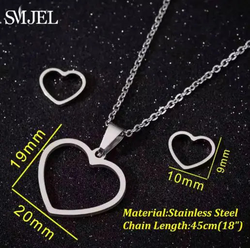 Stainless Steel Love Heart Necklaces For Women