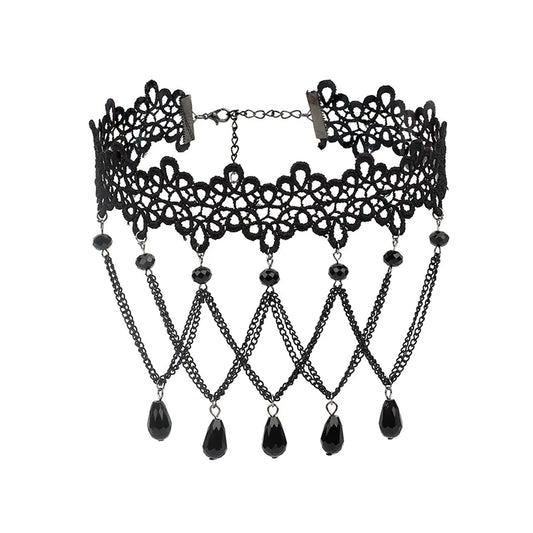 Gothic Style Choker Necklaces - Layered Ethnic Design
