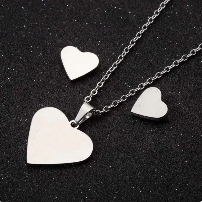 Stainless Steel Love Heart Necklaces For Women