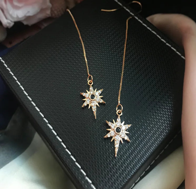 Gold-Plated Zircon Devil Eye and Star Cross Necklaces